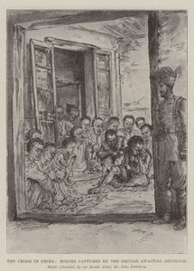 The Crisis in China, Boxers Captured by the British Awaiting Sentence by Johann Nepomuk Schonberg